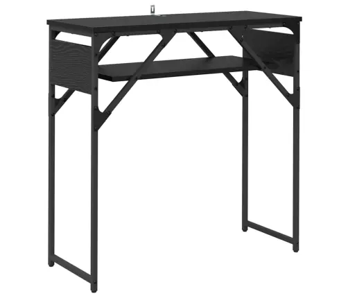 Konsolesgalds Melns Ozols 75X30X75Cm Inženierijas Koks Vidaxl Konsolesgalds Melns Ozols 75X30X75Cm Inženierijas Koks Vidaxl