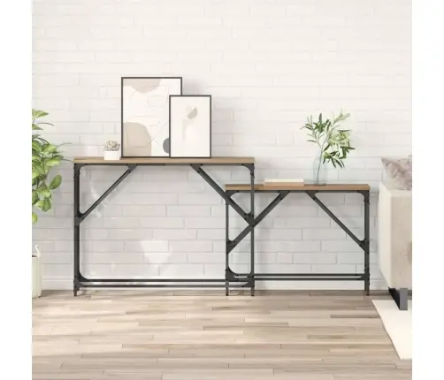 Konsoles Galds 2 Pcs Artisānā Ozols 100 X 28 X 75 Cm Vidaxl