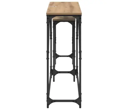 Konsoles Galds 2 Pcs Artisānā Ozols 100 X 28 X 75 Cm Vidaxl