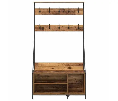 Apģērba Statīvs Vecs Koks 100 X 41 X 184 Cm Inženierijas Koks Vidaxl