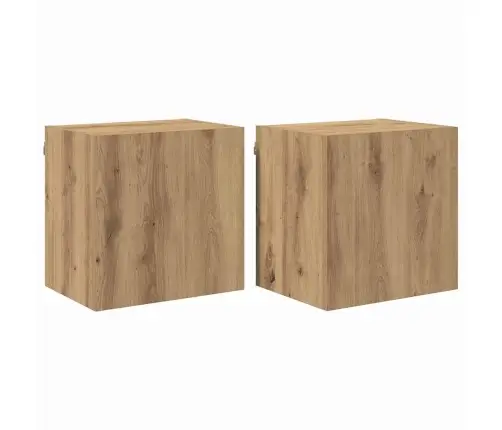 Tv Sienas Skapji 2 Pcs Artisānā Ozols 40,5X30X40Cm Vidaxl