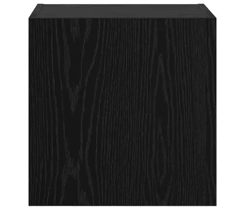 Tv Sienas Skapji 2 Pcs Melns Ozolkoks 40,5X30X40Cm Vidaxl