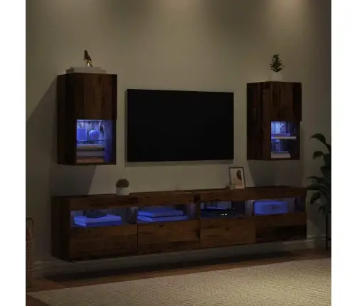 Sienā Montējami Televizoru Skapji 2 Pcs Vecs Koks Vidaxl