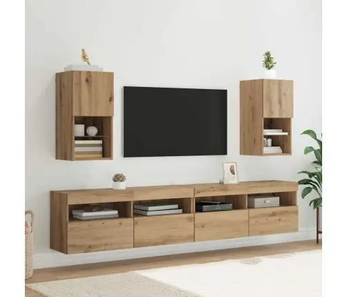 Sienā Montējami Televizoru Skapji 2 Pcs Artisānā Ozols Vidaxl