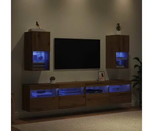 Sienā Montējami Televizoru Skapji 2 Pcs Artisānā Ozols Vidaxl