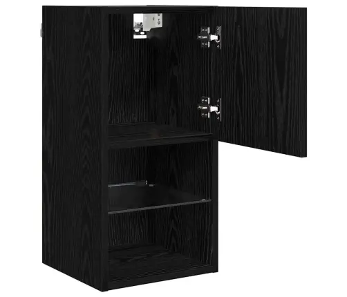 Sienā Montējami Televizoru Skapji 2 Pcs Melns Ozolkoks Vidaxl