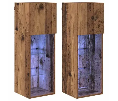 Sienā Montējami Televizoru Skapji 2 Pcs Vecs Koks Vidaxl