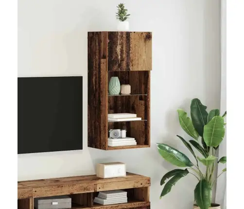 Sienā Montējams Tv Skapis Vecs Koks 40,5 X 30 X 90 Cm Vidaxl