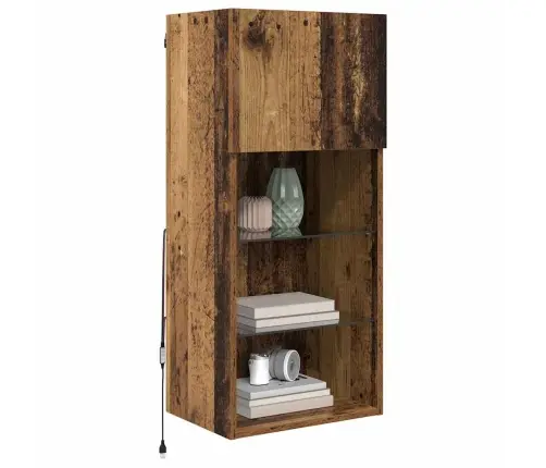 Sienā Montējams Tv Skapis Vecs Koks 40,5 X 30 X 90 Cm Vidaxl