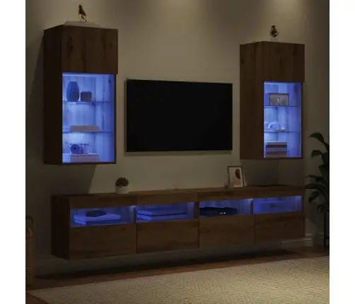 Sienā Montējami Televizoru Skapji 2 Pcs Artisānā Ozols Vidaxl