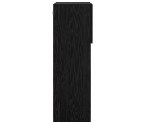 Sienā Montējams Tv Skapis Melns Ozolkoks 40,5 X 30 X 90 Cm Vidaxl