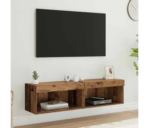 Televizoru Skapji 2 Pcs Vecs Koks 60 X 30 X 30 Cm Vidaxl