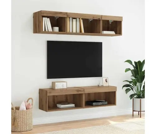 Televizoru Skapji 2 Pcs Artisānā Ozols 60 X 30 X 30 Cm Vidaxl