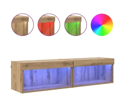 Televizoru Skapji 2 Pcs Artisānā Ozols 60 X 30 X 30 Cm Vidaxl