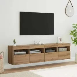 Tv Sienas Skapji 2 Pcs Artisānā Ozols 80 X 30 X 40 Cm Vidaxl