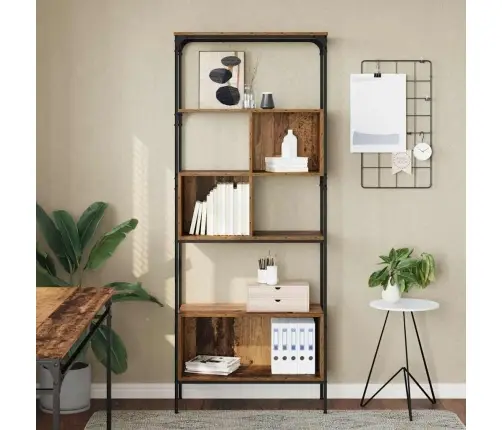 Knygų Lentyna Senovinis Medis 76 X 33 X 188,5 Cm