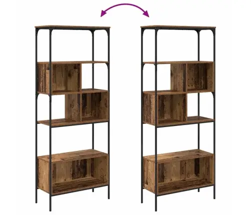 Knygų Lentyna Senovinis Medis 76 X 33 X 188,5 Cm