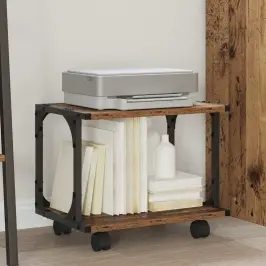 Printera Statīvs Vecs Koks 41 X 28 X 33.5 Cm Inženierijas Koks Vidaxl