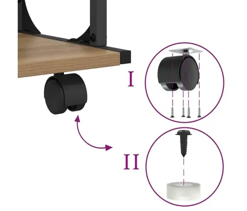 Printera Statīvs Artisānā Ozols 41 X 28 X 33.5 Cm Vidaxl