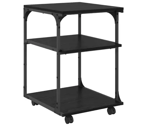 Printera Statīvs Melns Ozolkoks 43 X 48 X 64 Cm Vidaxl