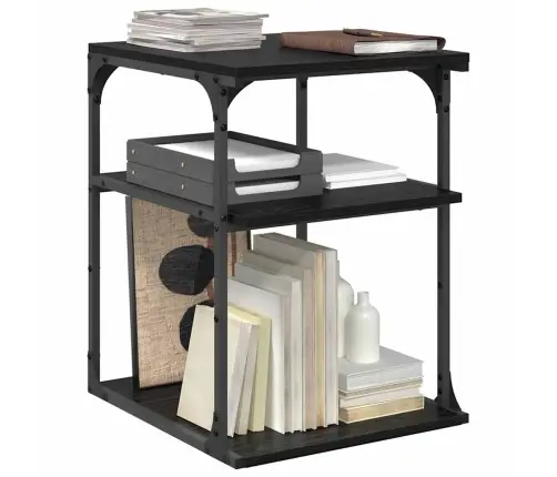 Printera Statīvs Melns Ozolkoks 43 X 48 X 64 Cm Vidaxl