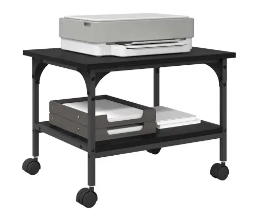 Spausdintuvo Laikiklis Juodas Ąžuolas 50 X 40 X 38 Cm