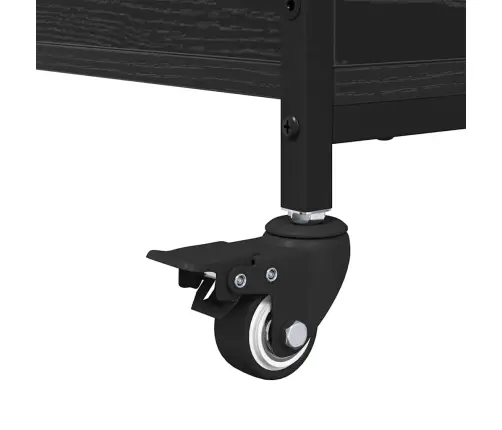 Kafijas Galdiņš Melns Ozolkoks 91 X 55 X 32 Cm Vidaxl