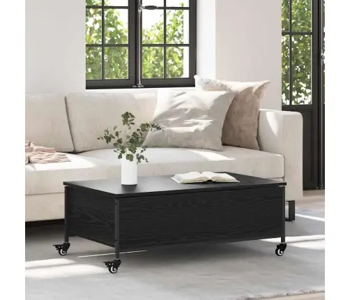 Kafijas Galdiņš Melns Ozolkoks 91 X 55 X 32 Cm Vidaxl