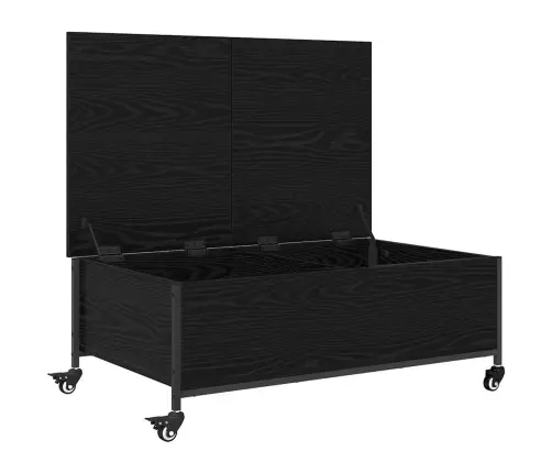 Kafijas Galdiņš Melns Ozolkoks 91 X 55 X 32 Cm Vidaxl