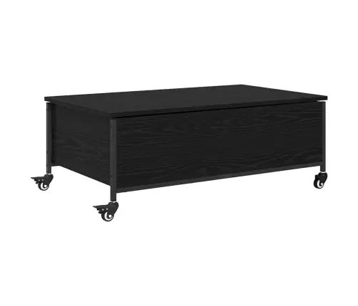 Kafijas Galdiņš Melns Ozolkoks 91 X 55 X 32 Cm Vidaxl