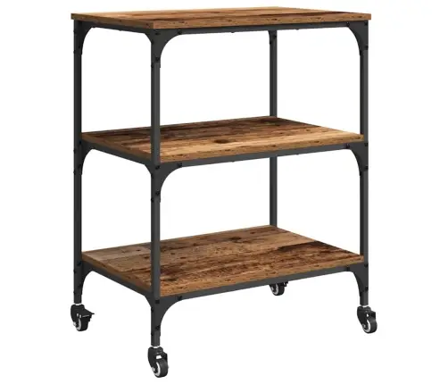 Köögikäru Vana Puit 60 X 41 X 76 Cm Tehispuit