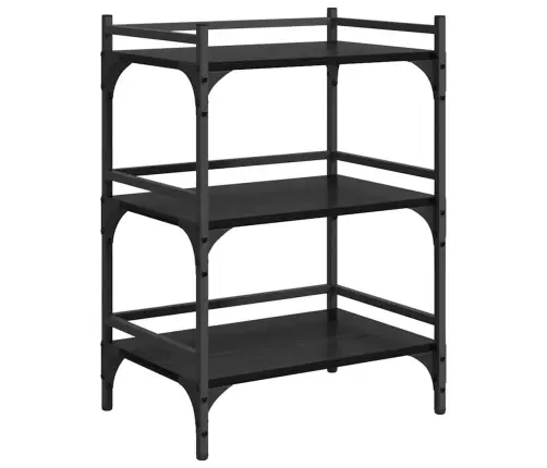 Köögikäru Must Tamm 50 X 35 X 75.5 Cm Tehispuit