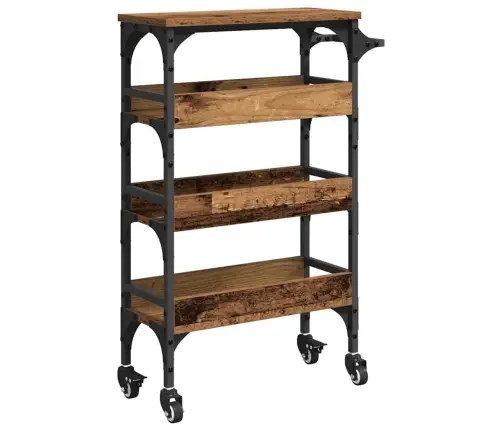 Virtuvės Vežimėlis Senovinis Medis 53 X 20 X 76 Cm