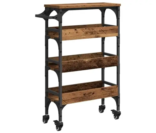 Virtuvės Vežimėlis Senovinis Medis 53 X 20 X 76 Cm