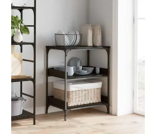 Virtuvės Vežimėlis Juodas Ąžuolas 60 X 41 X 80.5 Cm