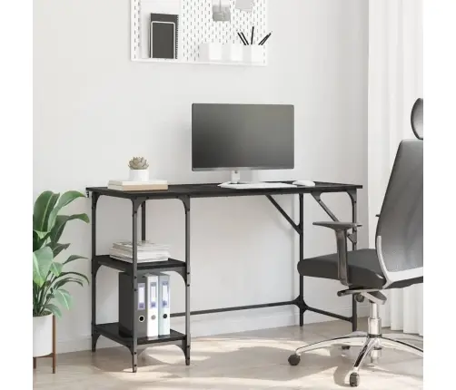 Galds Melns Ozolkoks 120 X 50 X 75 Cm Inženierijas Koks Vidaxl