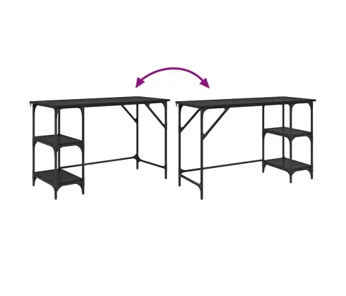 Galds Melns Ozolkoks 120 X 50 X 75 Cm Inženierijas Koks Vidaxl