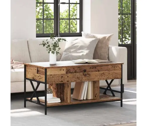 Kafijas Galdiņš Vecs Koks 100 X 55 X 50 Cm Inženierijas Koks Vidaxl