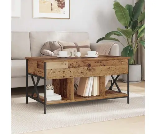 Kafijas Galdiņš Vecs Koks 100 X 55 X 50 Cm Inženierijas Koks Vidaxl