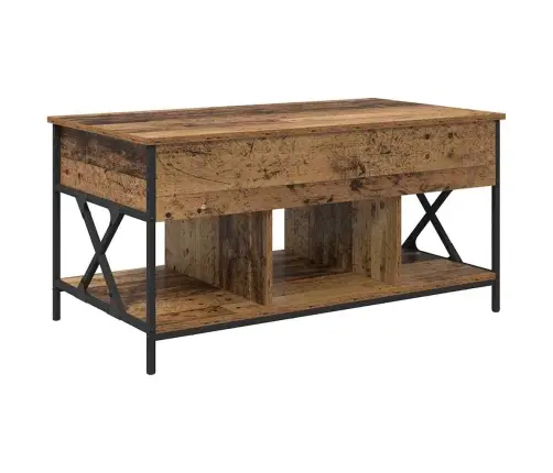 Kafijas Galdiņš Vecs Koks 100 X 55 X 50 Cm Inženierijas Koks Vidaxl