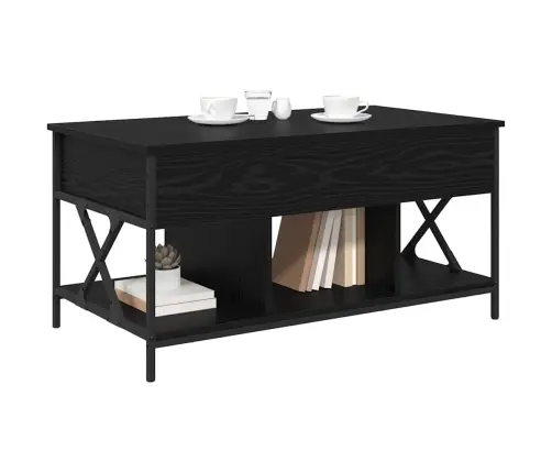 Kafijas Galdiņš Melns Ozols 100 X 55 X 50 Cm Inženierijas Koks Vidaxl