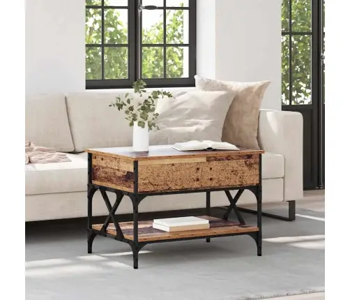 Kafijas Galdiņš Vecs Koks 70X50X50Cm Inženierijas Koks Vidaxl