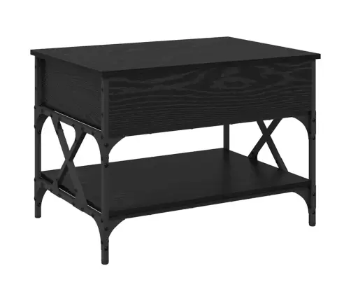 Kafijas Galdiņš Melns Ozolkoks 70X50X50Cm Inženierijas Koks Vidaxl