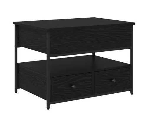 Kafijas Galdiņš Melns Ozols 70X50X50Cm Inženierija Koks Vidaxl Kafijas Galdiņš Melns Ozols 70X50X50Cm Inženierija Koks Vidaxl