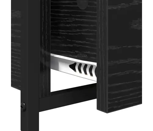 Kafijas Galdiņš Ar Atvilktni Melns Ozolkoks 85 X 50 X 50 Cm Vidaxl