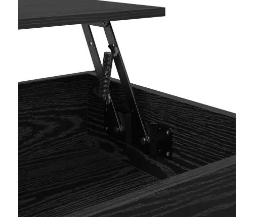 Kafijas Galdiņš Ar Atvilktni Melns Ozolkoks 85 X 50 X 50 Cm Vidaxl