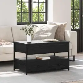 Kavos Staliukas Juodas Ąžuolas 85 X 50 X 50 Cm Apdirbta Mediena