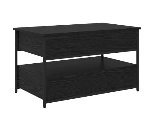 Kafijas Galdiņš Ar Atvilktni Melns Ozolkoks 85 X 50 X 50 Cm Vidaxl