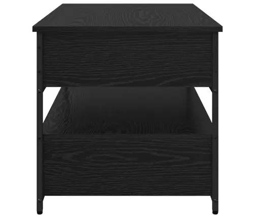 Kafijas Galdiņš Ar Atvilktni Melns Ozolkoks 85 X 50 X 50 Cm Vidaxl