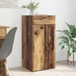 Puse Ar Atvilktni Vecs Koks 42.5 X 40 X 93 Cm Inženierijas Koks Vidaxl